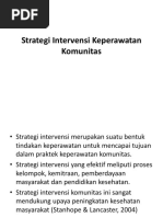 Strategi Intervensi Keperawatan Komunitas