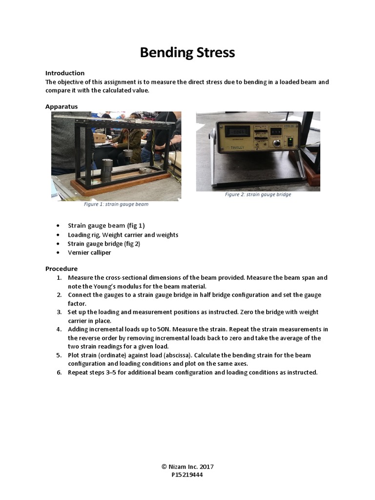 Bending Stress Pdf Bending Beam Structure