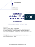CableFree 4G-LTE Cellular CPE - MiFi B42 B43 Quick Start Guide and Manual