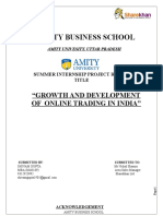 Amity Business School: "Growth and Development of Online Trading in India"