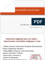 Analiza Discriminării Religioase