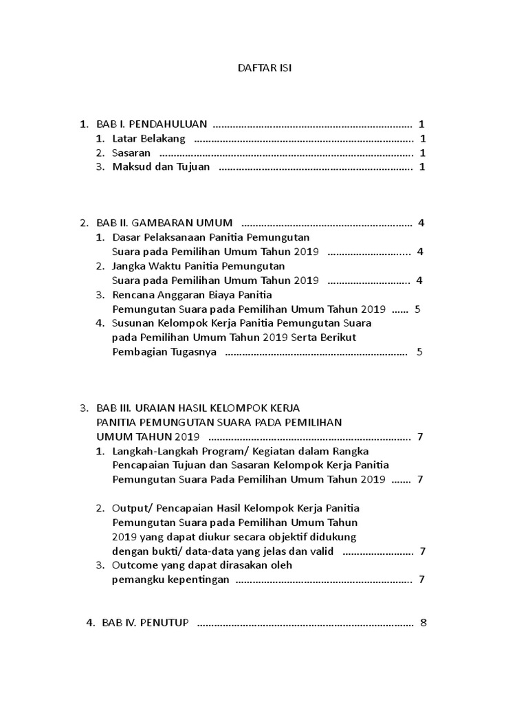 Contoh Laporan Akhir Legis Bab I