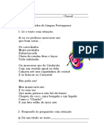 fichas avaliação 3ano