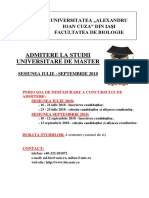 Admitere 2018 Master Iulie PDF