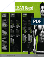 Body Beast Workout Schedule (Lean Beast) PDF