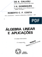 Álgebra linear e Aplicações - Callioli