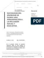 Sociología Del Síndrome de Down_ Una Aproximación a La Inclusión Social y Educativa