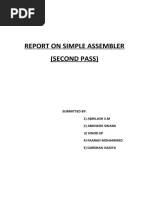 Report On Simple Assembler