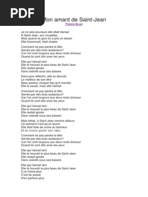 mon amant de saint jean patrick bruel pdf