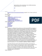 1-4 Year Olds Development and Initial Validation of The Comprehensive Early Childhood Parenting Questionnaire