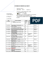 Electronics Device Course Schedule