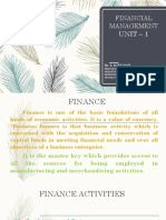 Financial Management: Unit - 1