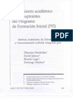 Rendimiento Académico de Los Aspirantes Del Programa de Formación Inicial (PFI) - Varios Autores