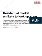 Residential Market Unlikely To Look Up Soon