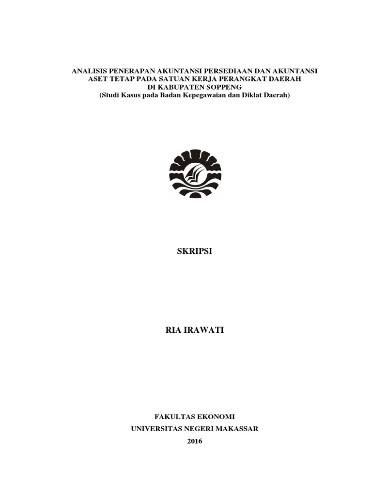 Skripsi Ria Irawati 1292042013 Pendidikan Akuntansi Fakultas Ekonomi Universitas Negeri Makassar