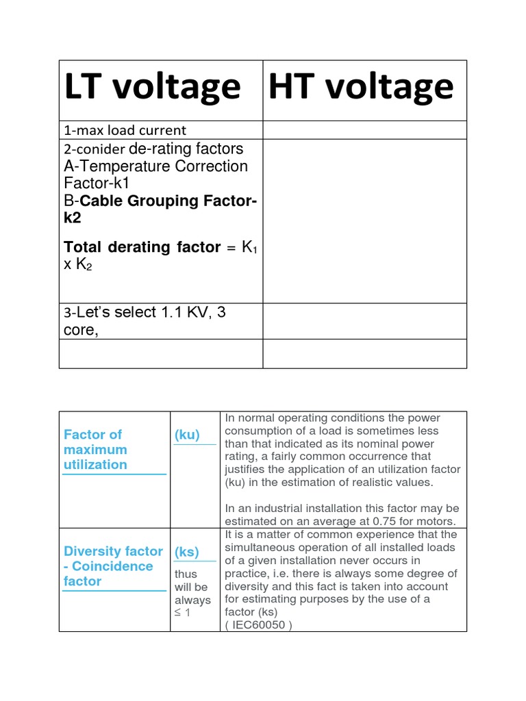 Cable Size Calculation PDF Force Building Engineering