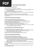 Question Bank of Chemistry (SEM 1) : Unit I: Atomic and Molecular Structure