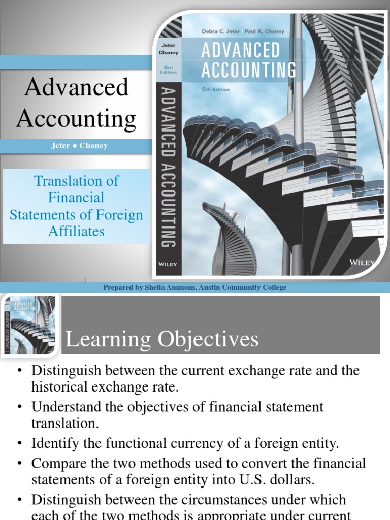 Advanced Accounting: Translation of Financial Statements of Foreign ...