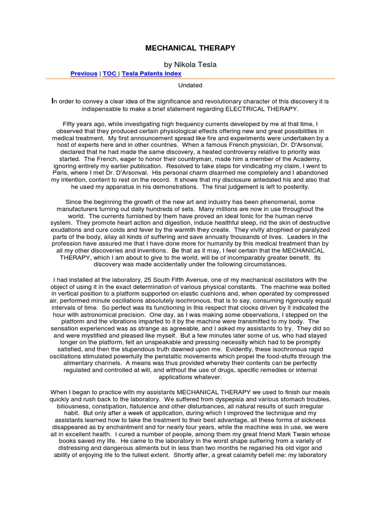 Mechanical Therapy PDF Therapy Cancer