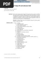 Statistical Aspects of Fatigue Life and Endurance Limit