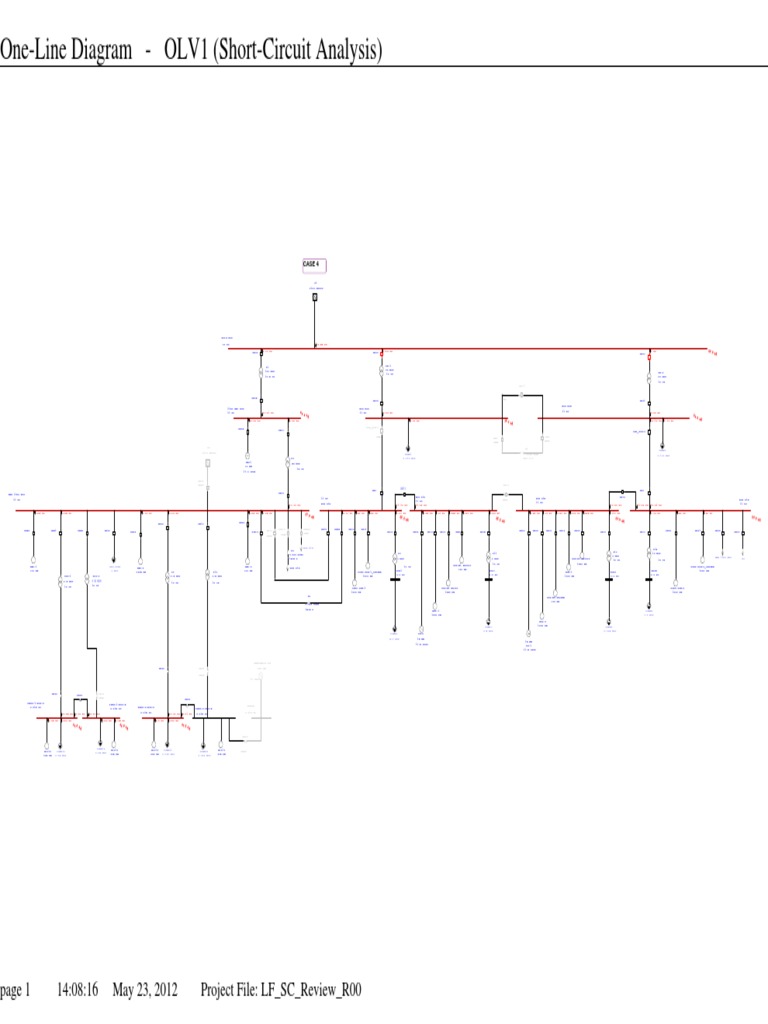 OneLine Diagram OLV1 (ShortCircuit Analysis) PDF