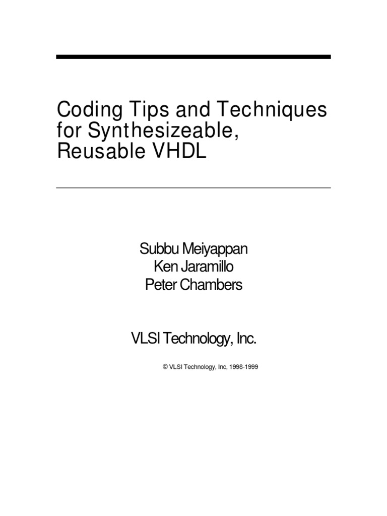 Reusable vhdl pdf vhdl hardware description language