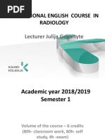 Presentation of The Course For Radiologists