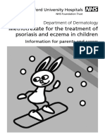 Methotrexate for the treatment of psoriasis and eczema in children