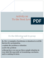 Activity 10 To The Next Level