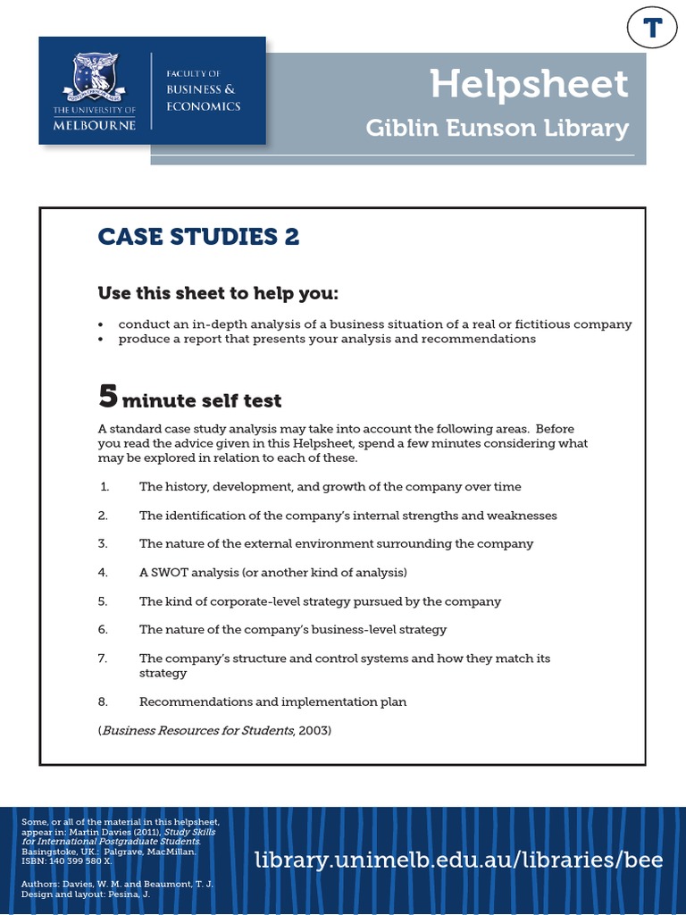 Case Study Analysis Guide for Business | PDF | Strategic Management ...