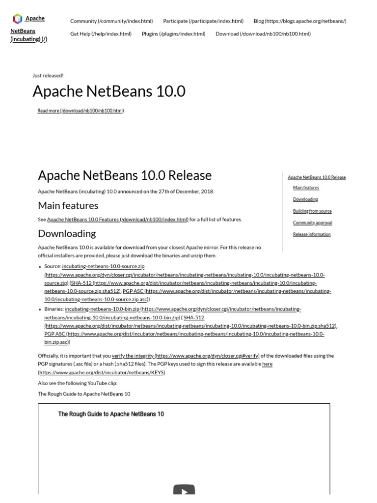 Apache NetBeans 10.0 Release Overview | PDF | Net Beans | Applications ...