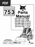 Bobcat 753 Skid Steer Loader Parts Catalogue Manual (SN 512716001 and Above) PDF