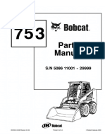 Bobcat 753 Skid Steer Loader Parts Catalogue Manual (SN 508611001-508629999) PDF