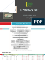Statistical Test: Prepared For EDUC 213 (Educational Statistics)