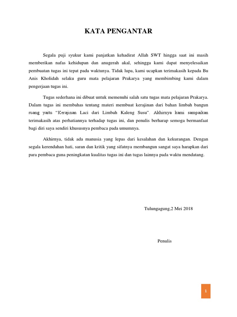 Contoh Laporan Kerajinan Dari Bahan Limbah Berbentuk Contoh Laporan Kerajinan Dari Bahan Limbah Berbentuk
