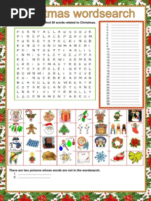 Christmas wordsearch