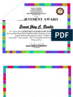 Achievement Award: Ernest Jhay C. Basilio