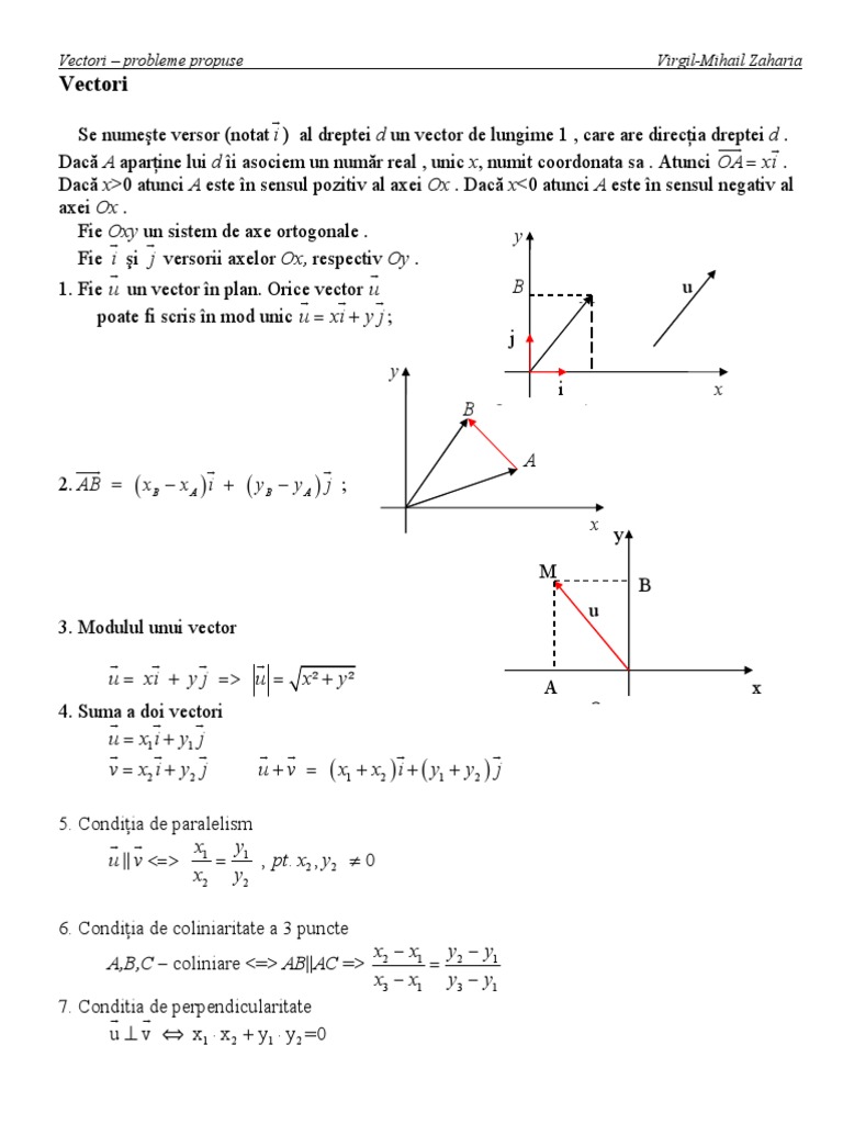 Vectori ProblemePropuseBac PDF | PDF