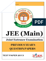 Jee Mains Test Paper - 2013