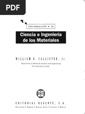 Introduccion A La Ciencia E Ingenieria De Los Materiales