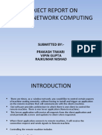 Project Report On Virtual Network Computing: Submitted By:-Prakash Tiwari Vipin Gupta Rajkumar Nishad