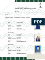 Registration Form Padjadjaran International Scientific Festival 2018