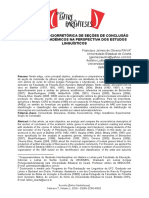 Uma Análise Sociorretórica de Seções de Conclusão de Artigos Acadêmicos Na Perspectiva Dos Estudos Linguísticos