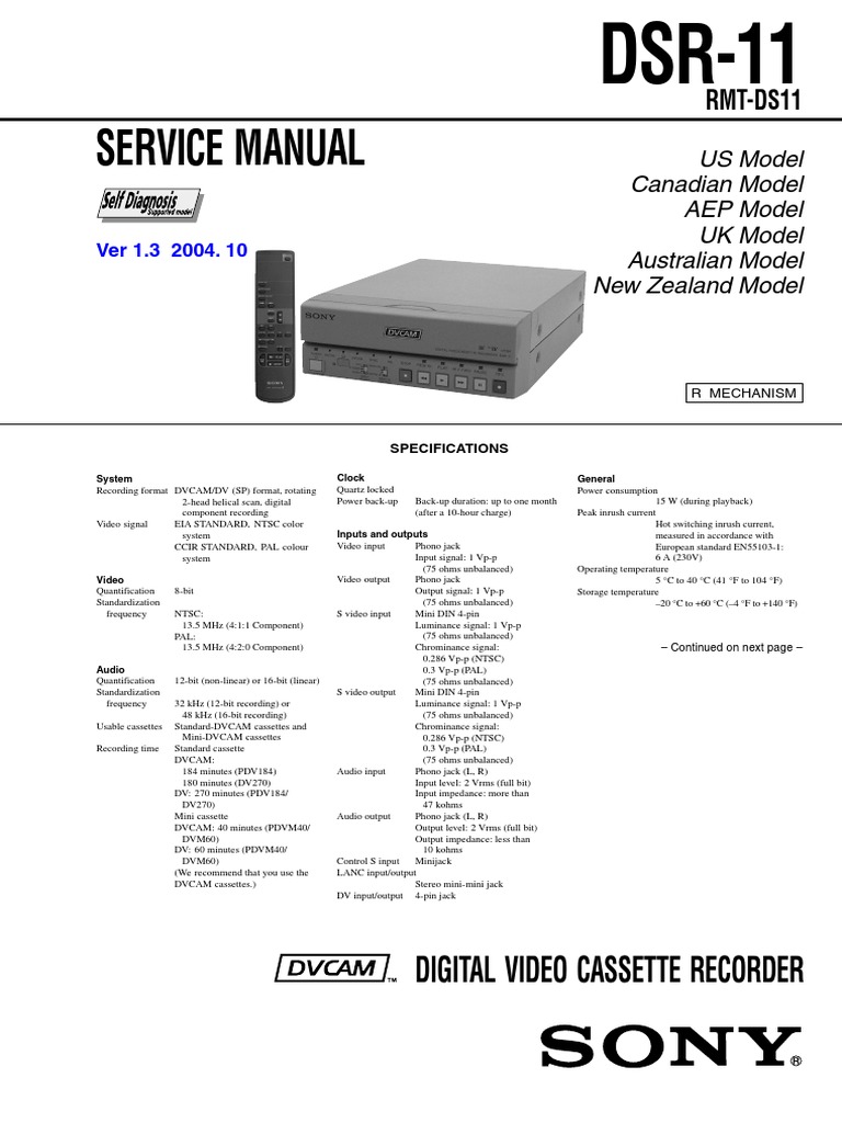 Dsr 11 Pdf Pdf Compact Cassette Electrical Connector