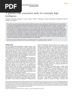 Zabaneh, E. & Al. 2017. "A Genome-Wide Association Study For Extremely High Intelligence"