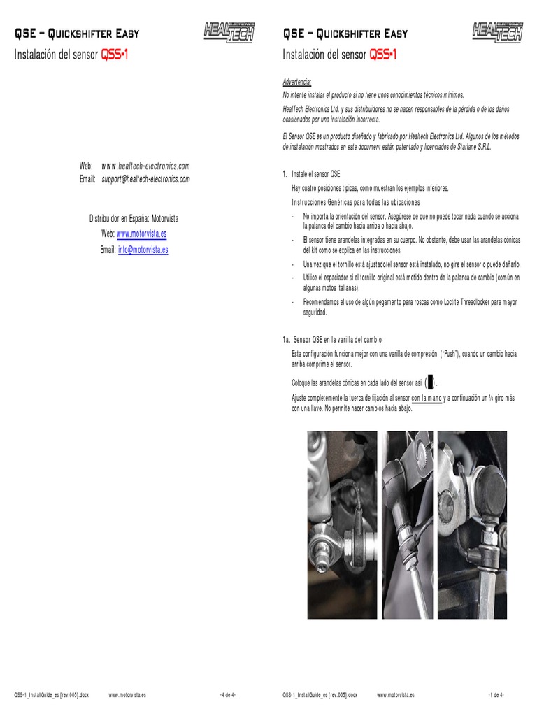 QSS-1 InstallGuide Es | PDF | Tornillo | Bienes manufacturados