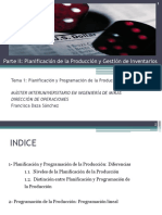 Tema 1. Programación y Planificación de La Producción