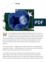 A Pakistani Hawking - Eqbal Ahmad Centre For Public Education