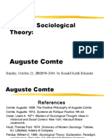 SOC444 Sociological Theory:: Auguste Comte