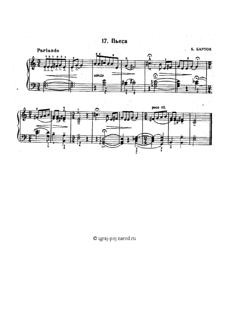 Bartok Piece PDF
